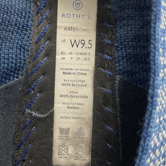 Rothy’s The Point Pointed Toe Flats Womens Size 9.5 Blue Indigo Heather Rothys - Picture 8 of 9